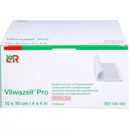 VLIWAZELL Pro superabsorb.compress.sterile 10x10 cm, 10 szt