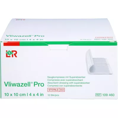 VLIWAZELL Pro superabsorb.compress.sterile 10x10 cm, 10 szt
