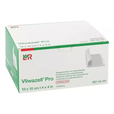 VLIWAZELL Pro superabsorb.compress.sterile 10x10 cm, 10 szt VLIWAZELL Pro superabsorb.compress.sterile 10x10 cm, 10 szt