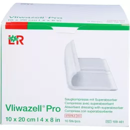 VLIWAZELL Pro superabsorb.compress.sterile 10x20 cm, 10 szt