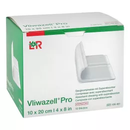 VLIWAZELL Pro superabsorb.compress.sterile 10x20 cm, 10 szt