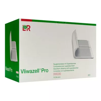 Kompres Vliwazell Pro superabsorb sterylny 15x20 cm, 10 szt Kompres Vliwazell Pro superabsorb sterylny 15x20 cm, 10 szt