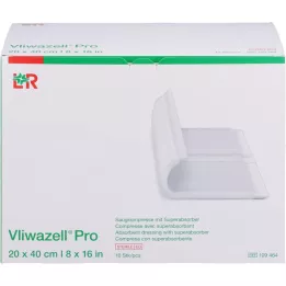 VLIWAZELL Pro superabsorb.compress.sterile 20x40 cm, 10 szt
