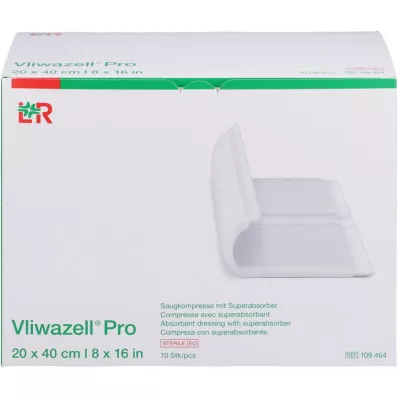 VLIWAZELL Pro superabsorb.compress.sterile 20x40 cm, 10 szt