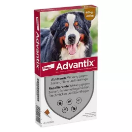 ADVANTIX Roztwór do nakrapiania dla psów o masie ciała 40-60 kg, 4X6,0 ml