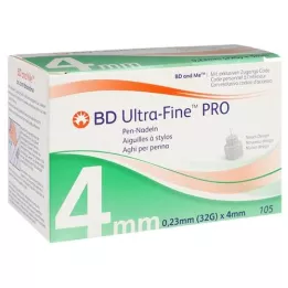 BD ULTRA-FINE PRO Igły do długopisów 4 mm 32 G 0,23 mm, 105 szt