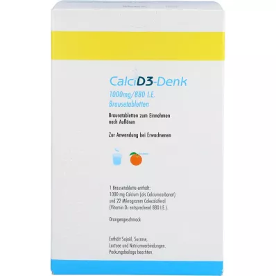 CALCI D3-Denk 1000 mg/880 j.m. Tabletki musujące, 120 szt