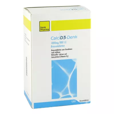 CALCI D3-Denk 1000 mg/880 j.m. Tabletki musujące, 120 szt CALCI D3-Denk 1000 mg/880 j.m. Tabletki musujące, 120 szt
