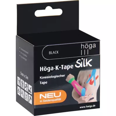 HÖGA-K-TAPE Silk 5 cmx5 m l.fr.black kinesiol.tape, 1 szt