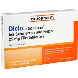 DICLO-RATIOPHARM na ból i gorączkę 25 mg FTA, 20 szt