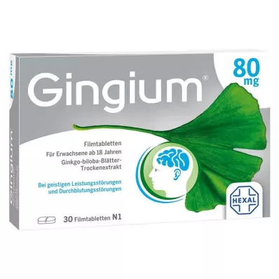 Gingium 80 mg tabletki powlekane, 30 tabletek Gingium 80 mg tabletki powlekane, 30 tabletek