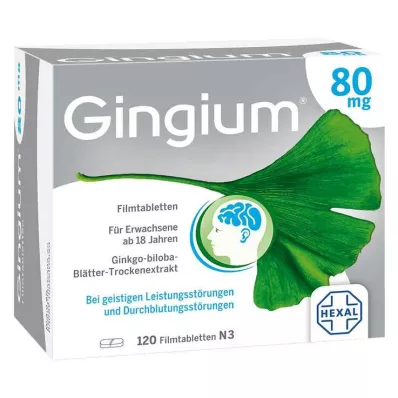 Gingium 80 mg tabletki powlekane, 120 szt Gingium 80 mg tabletki powlekane, 120 szt
