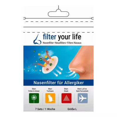 Filtr do nosa Filter Your Life dla alergików rozmiar L (7x2 sztuki) Filtr do nosa Filter Your Life dla alergików rozmiar L (7x2 sztuki)