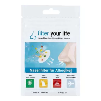 Filtr do nosa Filter Your Life dla alergików rozmiar m (7x2 sztuki)