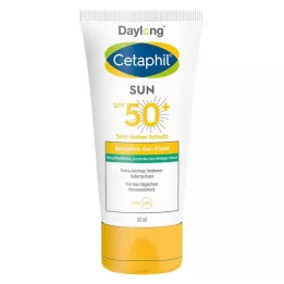 Cetaphil Sun Sensitive żel w płynie SPF 50 + ochrona przeciwsłoneczna do twarzy, 50 ml