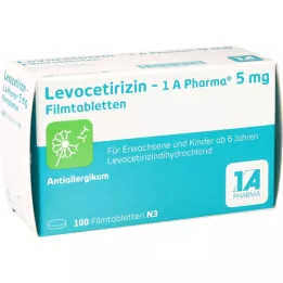 LEVOCETIRIZIN-1A Pharma 5 mg tabletki powlekane, 100 kapsułek
