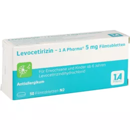 LEVOCETIRIZIN-1A Pharma 5 mg tabletki powlekane, 50 szt