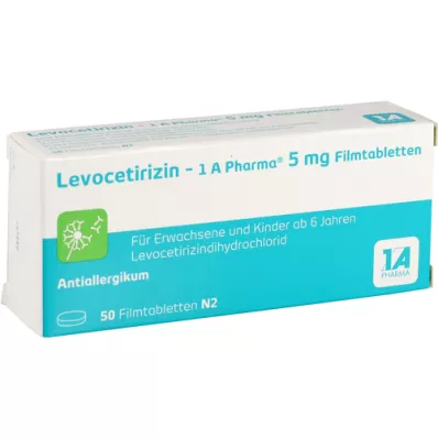 LEVOCETIRIZIN-1A Pharma 5 mg tabletki powlekane, 50 szt