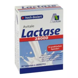 LACTASE 28 000 FCC Tabletki w dozowniku, 80 szt