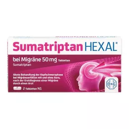 SUMATRIPTAN HEXAL na migrenę 50 mg tabletki, 2 szt
