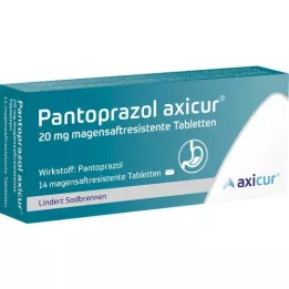 PANTOPRAZOL axicur 20 mg tabletki powlekane dojelitowo, 14 szt