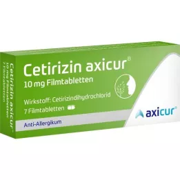 CETIRIZIN axicur 10 mg tabletki powlekane, 7 szt