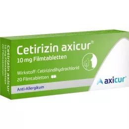 CETIRIZIN axicur 10 mg tabletki powlekane, 20 szt