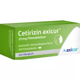CETIRIZIN axicur 10 mg tabletki powlekane, 100 szt