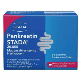 PANKREATIN STADA 20 000 twardych kapsułek dojelitowych, 50 szt