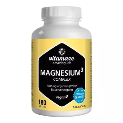 MAGNESIUM 350 mg kompleks cytrynian/tlenek/węgiel.vegan, 180 szt