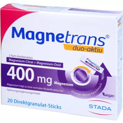 MAGNETRANS pałeczki duo-aktiv 400 mg, 20 szt