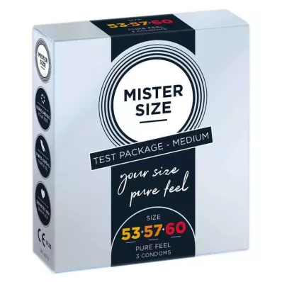 MISTER SIZE Pakiet próbny 53-57-60 prezerwatyw, 3 szt MISTER SIZE Pakiet próbny 53-57-60 prezerwatyw, 3 szt