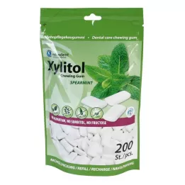 MIRADENT Guma do żucia z ksylitolem do pielęgnacji zębów Spearmint, 200 sztuk