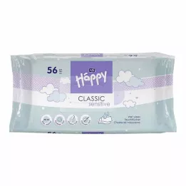 BELLA Chusteczki nawilżane Happy Baby sensitive na klik, 56 szt