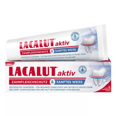 LACALUT aktywna ochrona dziąseł &amp; delikatna biała pasta do zębów, 75 ml