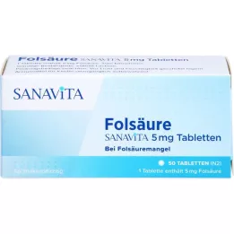 FOLSÄURE SANAVITA Tabletki 5 mg, 50 szt