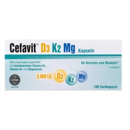 CEFAVIT D3 K2 Mg 2000 j.m. kapsułki twarde, 100 szt