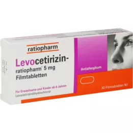 LEVOCETIRIZIN-ratiopharm 5 mg tabletki powlekane, 20 szt