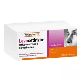 LEVOCETIRIZIN-ratiopharm 5 mg tabletki powlekane, 100 szt