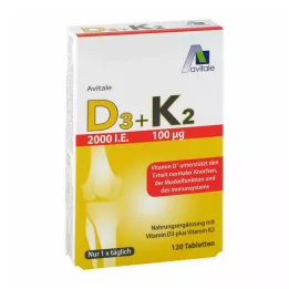 Witamina D3+K2 2000 j.m., 120 szt