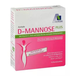 D-MANNOSE PLUS 2000 mg Pałeczki z witaminami i minerałami, 15X2,47 g