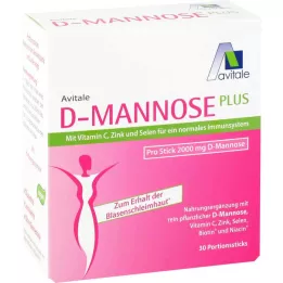 D-MANNOSE PLUS 2000 mg pałeczki z wit. i minerałami, 30X2,47 g