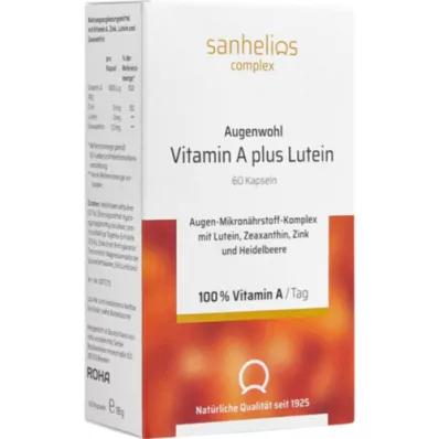 SANHELIOS Augenwohl Vitamin A plus Lutein Capsules, 60 kapsułek
