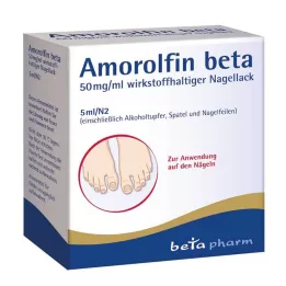 AMOROLFIN Lakier do paznokci beta 50 mg/ml zawierający substancję czynną, 5 ml