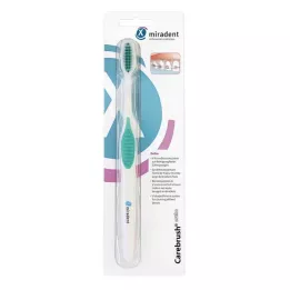 MIRADENT Carebrush ortho szczoteczka do zębów biała/zielona, 1 szt