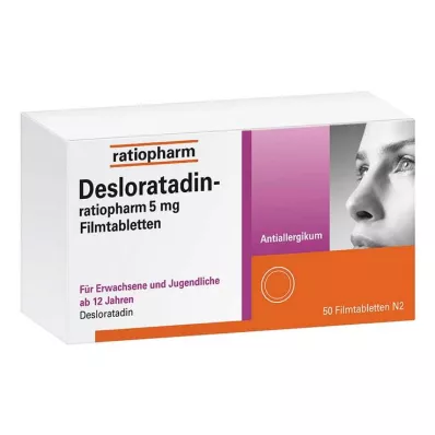Desloratadine ratiopharm 5 mg tabletki powlekane, 50 szt Desloratadine ratiopharm 5 mg tabletki powlekane, 50 szt