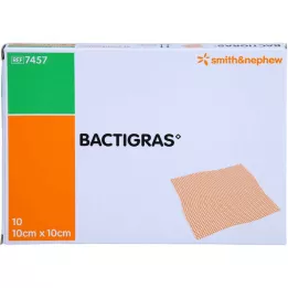 BACTIGRAS antyseptyczna gaza parafinowa 10x10 cm, 10 szt