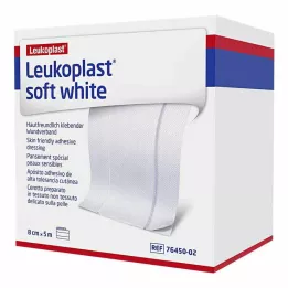 LEUKOPLAST rolka miękkiego białego gipsu 8 cm x 5 m, 1 szt