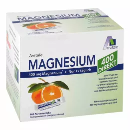 MAGNESIUM 400 bezpośrednio pomarańczowych pałeczek porcjowanych, 100X2,1 g