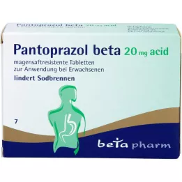 PANTOPRAZOL Tabletki dojelitowe z kwasem beta 20 mg, 7 szt